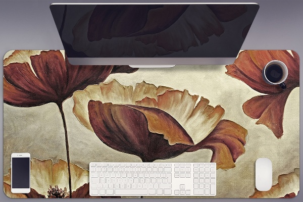 Namizna podloga Painting large poppies