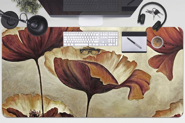 Namizna podloga Painting large poppies