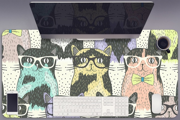 Namizna podloga Cats with glasses