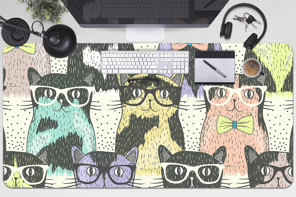 Namizna podloga Cats with glasses
