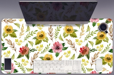 Podloga za pisalno mizo Watercolor flowers