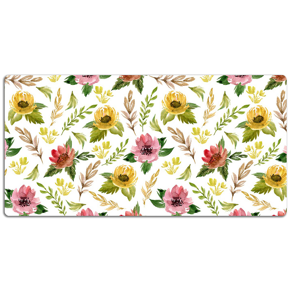 Podloga za pisalno mizo Watercolor flowers