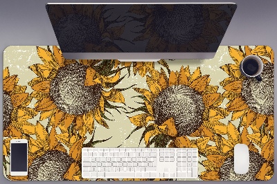Podloga za pisalno mizo Retro sunflowers
