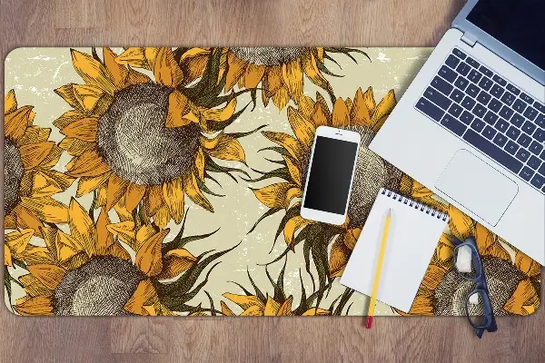 Podloga za pisalno mizo Retro sunflowers