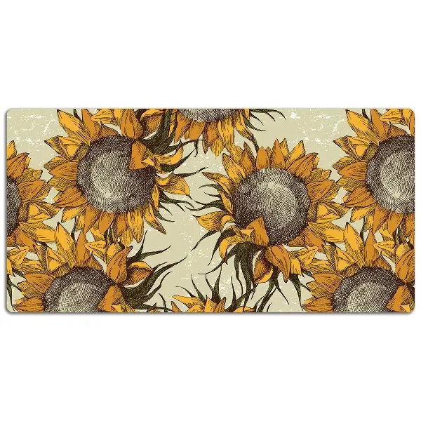 Podloga za pisalno mizo Retro sunflowers