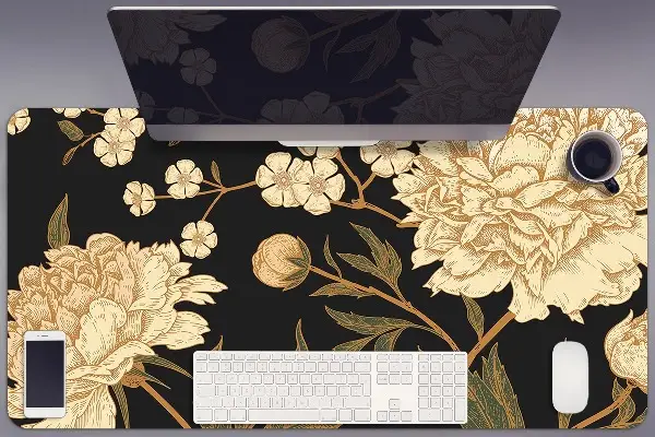Podloga za pisalno mizo White peony