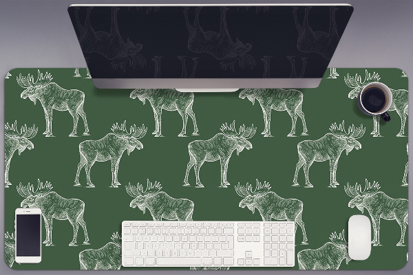 Namizna podloga Elk on a green background