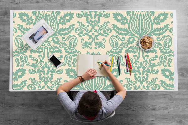Namizna podloga Green damask