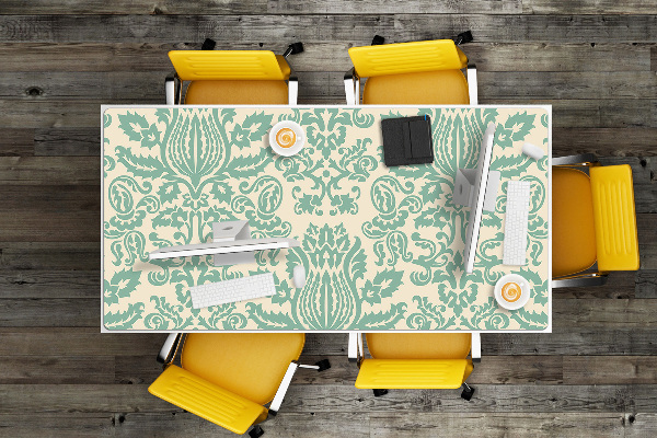 Namizna podloga Green damask