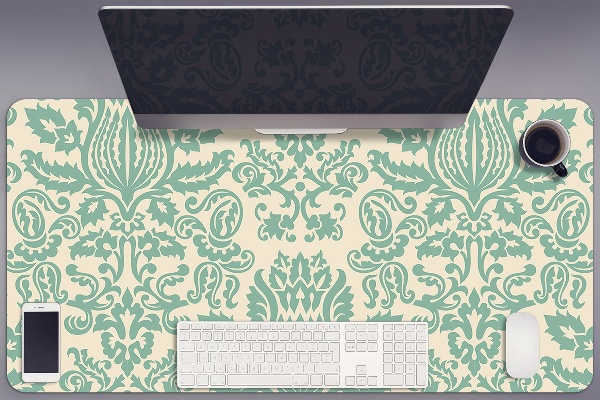 Namizna podloga Green damask