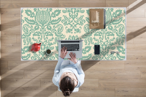 Namizna podloga Green damask