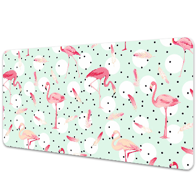 Podloga za pisalno mizo Flamingos and dots
