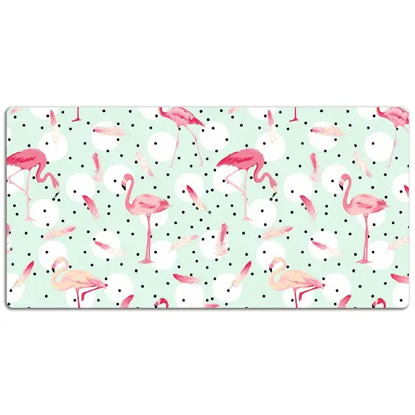 Podloga za pisalno mizo Flamingos and dots