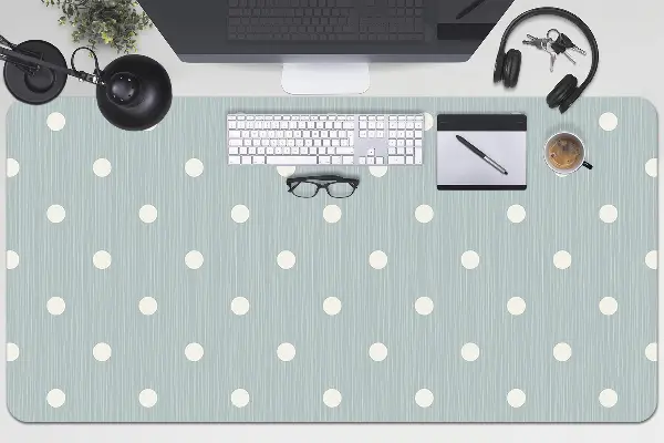 Podloga za pisalno mizo White polka dots