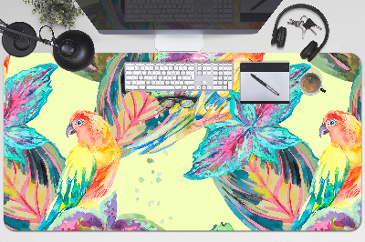 Podloga za pisalno mizo Colorful parrots