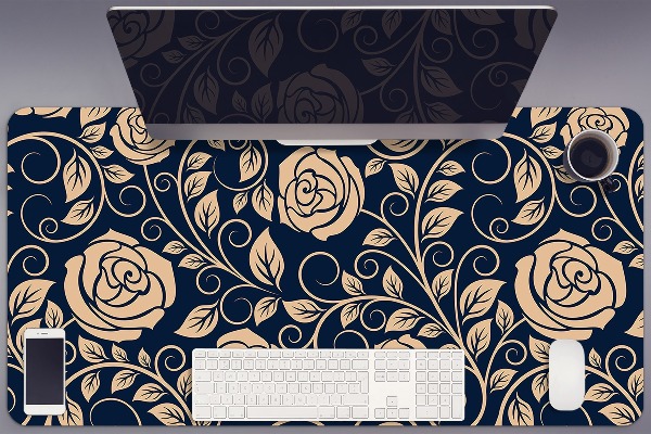 Podloga za pisalno mizo Vintage golden roses