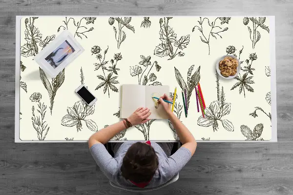Namizna podloga Sketched flowers