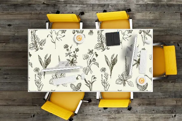 Namizna podloga Sketched flowers