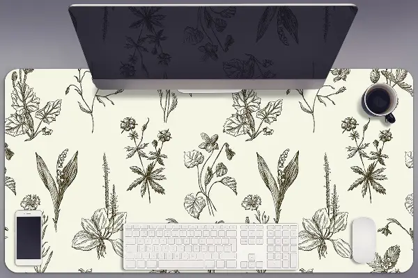 Namizna podloga Sketched flowers