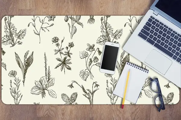 Namizna podloga Sketched flowers