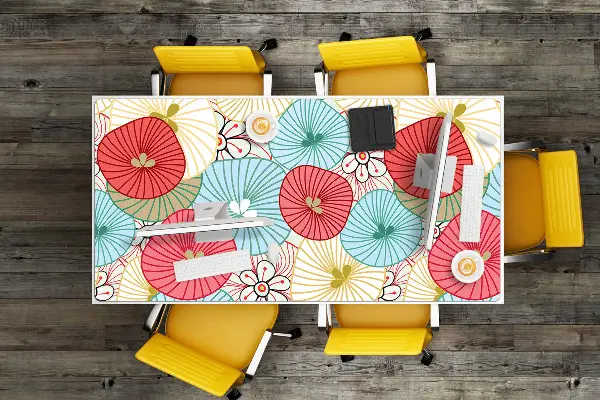 Podloga za pisalno mizo Floral pattern