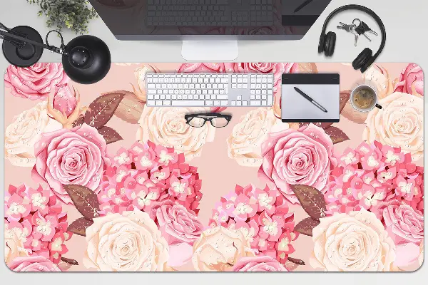 Namizna podloga Roses and hydrangeas