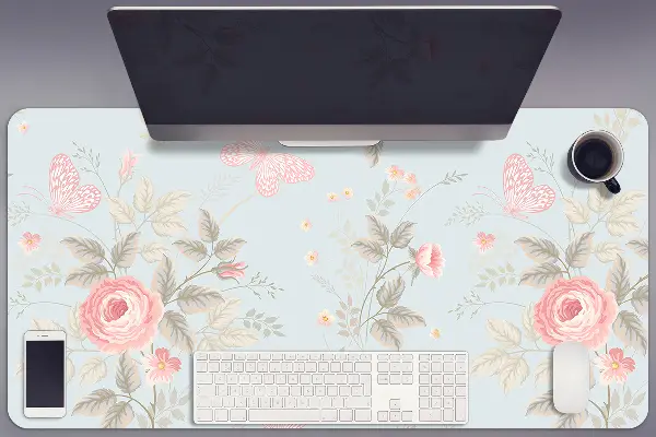Namizna podloga Roses and butterflies