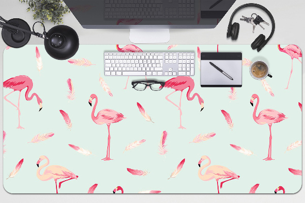 Namizna podloga Flamingos and feathers