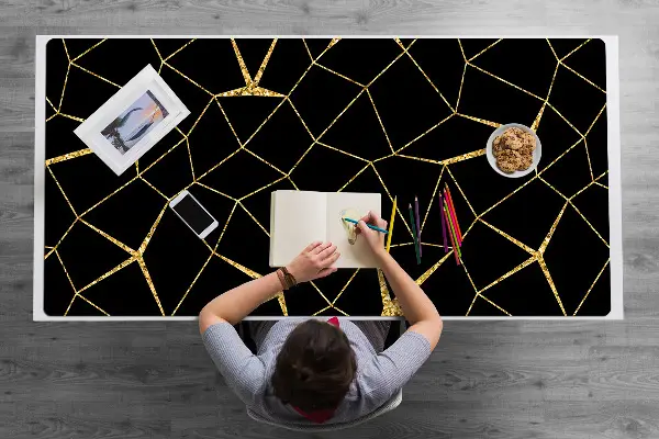 Namizna podloga Gold and black mosaic