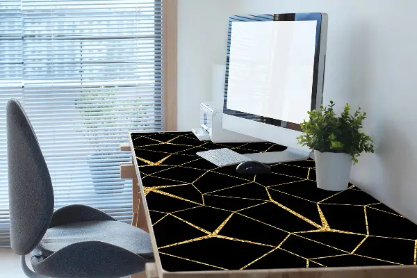 Namizna podloga Gold and black mosaic