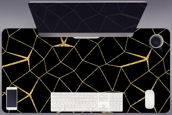 Namizna podloga Gold and black mosaic
