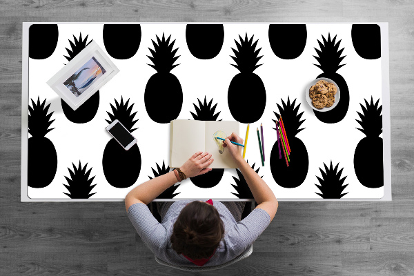 Podloga za pisalno mizo Black pineapples