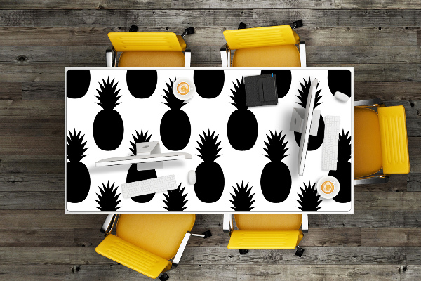Podloga za pisalno mizo Black pineapples