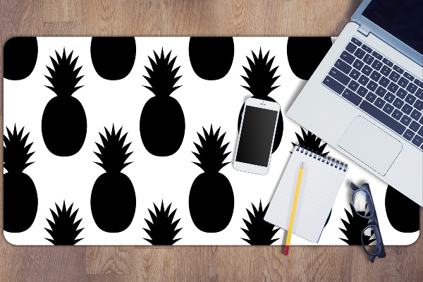 Podloga za pisalno mizo Black pineapples