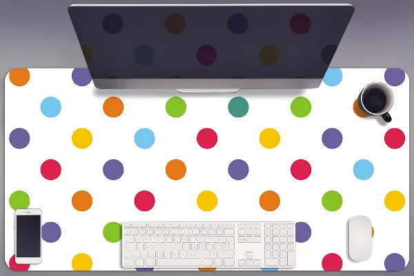Podloga za pisalno mizo Colored dots