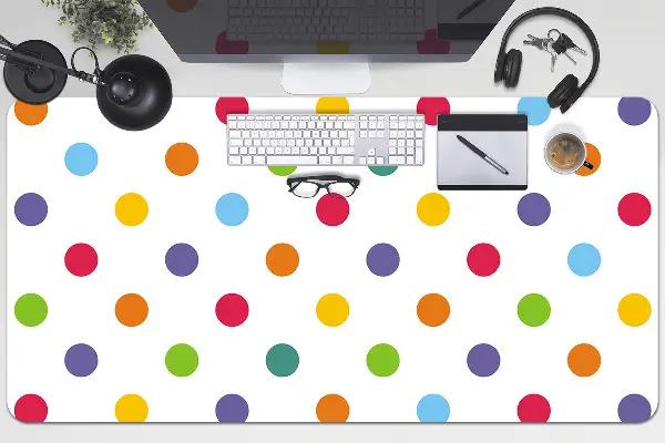 Podloga za pisalno mizo Colored dots