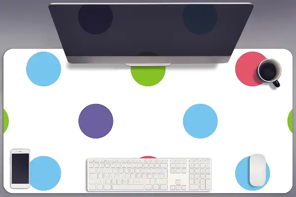 Podloga za pisalno mizo Colored dots