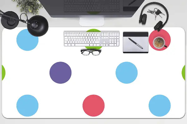 Podloga za pisalno mizo Colored dots