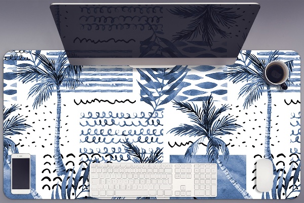 Podloga za pisalno mizo Blue palm