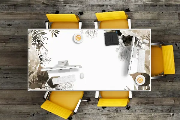 Podloga za pisalno mizo Cvetovi hyrangea