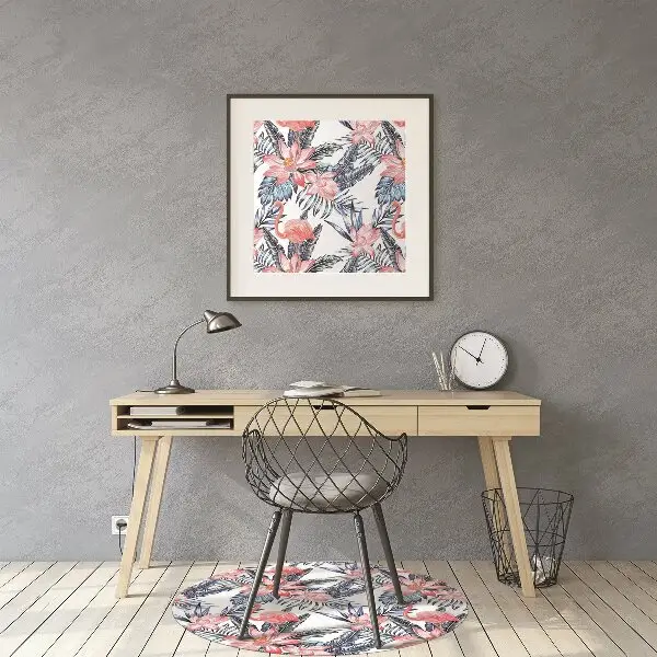 Podloga za stol parket Pobarvan flamingo