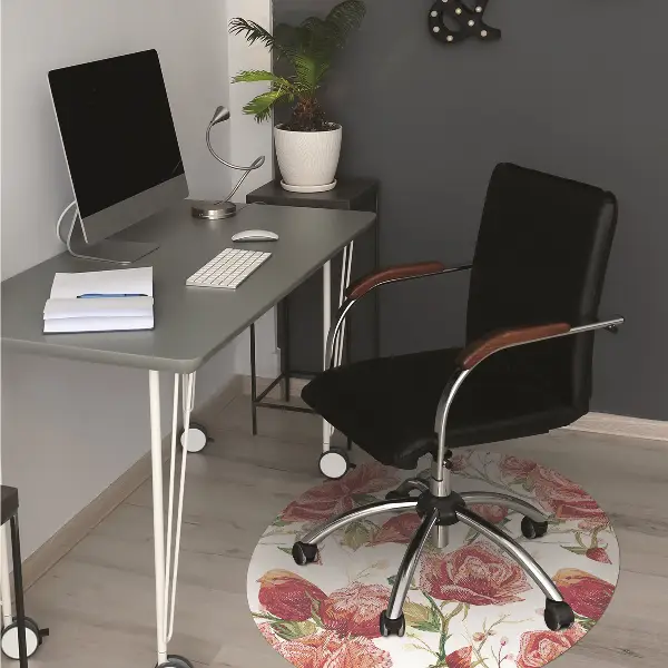 Podloga za pisarniški stol Rdeče ptice