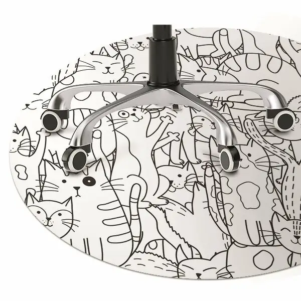 Podloga za stol parket Doodle -style mačke
