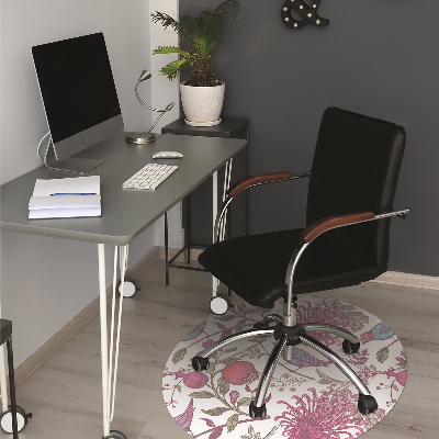 Podloga za pisarniški stol Ptice in rože
