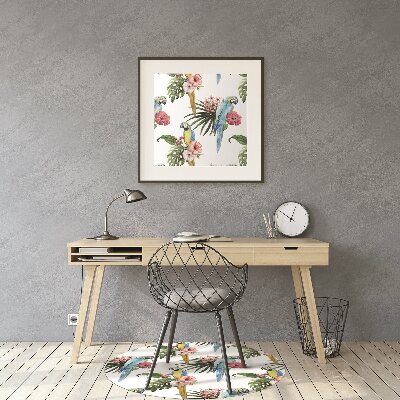 Podloga za stol Papige in rože