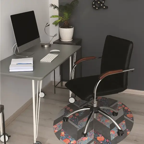 Podloga za stol Flowers with herringbone