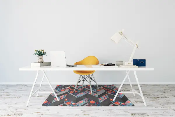 Podloga za stol Flowers with herringbone