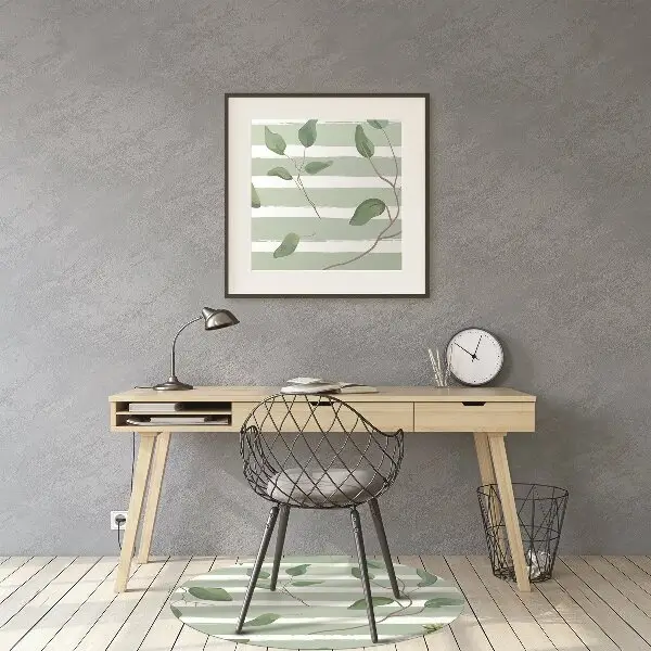 Podloga za stol Leaves on a striped background