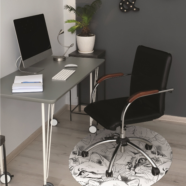 Podloga za stol Sketched cats