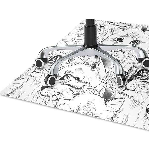 Podloga za stol Sketched cats